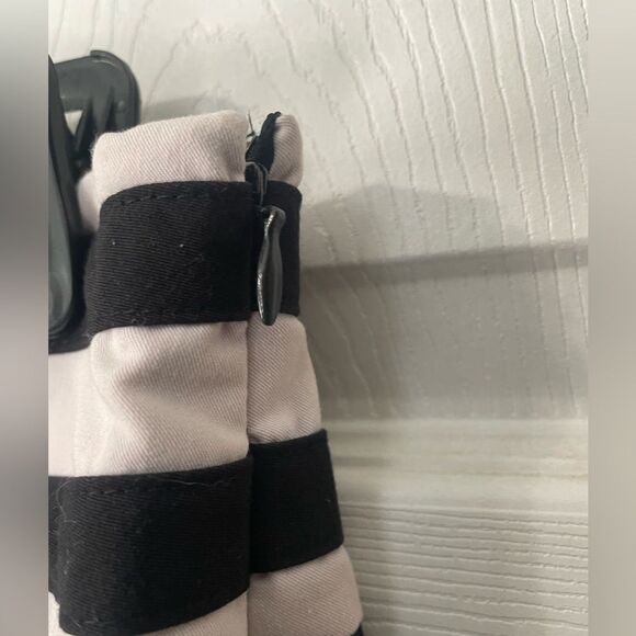 Worthington Black Lined Knee Length Pencil Skirt w/ White Color Block Size 8 - Picture 2 of 8